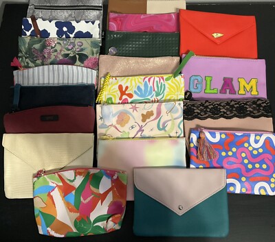 HUGE Lot of 20 Ipsy Empty Makeup Cosmetic Bags New ~ Great Assortment ~ No Dupes