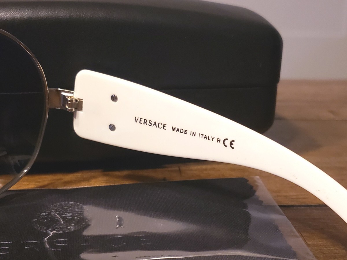 Versace Wrap VE2061B 1000/8G White Medusa logo w/ Crystals 