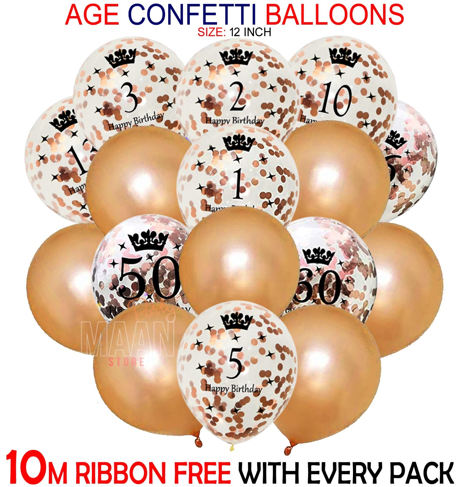 PINK BLUE Age Birthday Balloons 16th 18th 21st 30th 40th Birthday