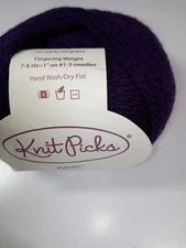 Knit Picks Palette Yarn-Eggplant-231 Yards-NEW