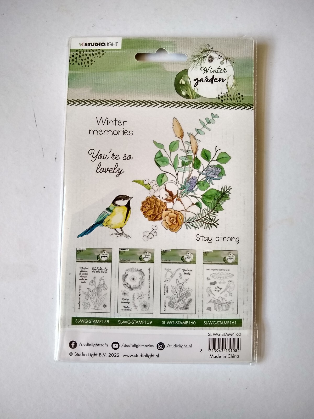 Studio Light  Clear Stamps Winter Branches Winter Garden Bird Foliage Sentiments