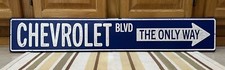 Chevrolet Blvd Metal Sign Arrow Chevy Parts Tools Vintage Style Wall Decor 36 Chevrolet Blvd Metal Sign Arrow Chevy Parts Tools Vintage Style Wall Decor 36
