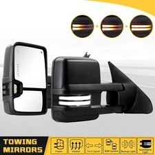 Pair Power Heated Bsm Towing Mirrors Led Switchback For 2007-2021 Toyota Tundra