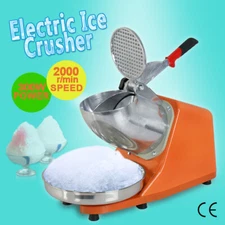 Tabletop Electric Ice Crusher Machine Snow Cone Maker Shaver Shaved Ice 300W 
