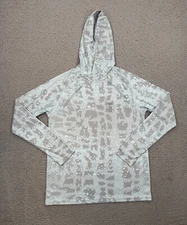 Aftco Aftech Performance Hoodie Fishing Shirt Mens Small Blue Camo Lightweight