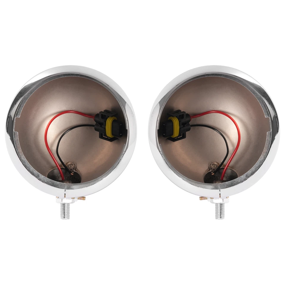 2 PIEZAS 4.5"" Cromo LED Luz Antiniebla Punto de Paso Carcasa para Harley Motocicleta Foto 3 de 4