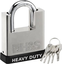 60mm Heavy Duty Padlock with 5 Keys for Garage Gate Container Shed Pad Locker