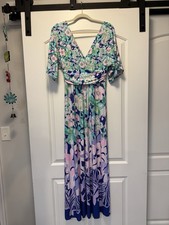 Lilly Pulitzer Women's Floral V-Neck Dress Multicolor, Size S