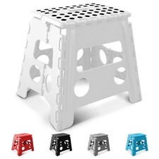 Keplin Folding Stool Portable Lightweight Carry Handle Step Footstool 13 Inch