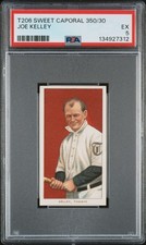 1909-11 T206 - Joe Kelley - HOF - Sweet Caporal - PSA EX 5