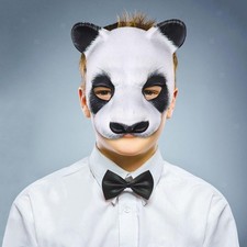3D-Panda-Masken, Cosplay, halbe Gesichtsmaske für Erwachsene, Festival,