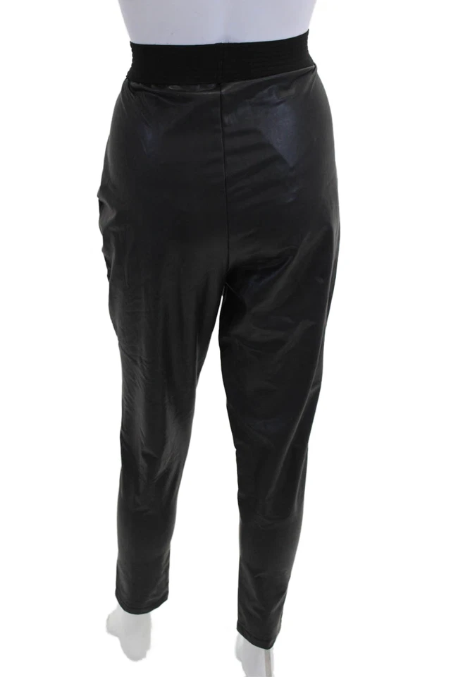 Pantalones de chándal negros para mujer French Connection cremallera 88 % poliéster talla L Foto 3 de 4