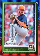 2025 Panini Donruss - Spencer Arrighetti #47 Red & Blue