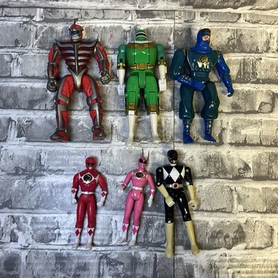 Vintage Power Rangers Action Figure Mixed Lot Green Red Black Blue