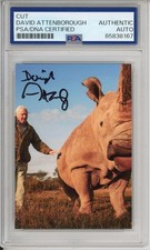 DAVID ATTENBOROUGH SIGNED AUTOGRAPH RHINO PICTURE PHOTO PSA DNA COA AUTO