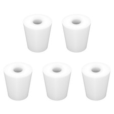 5erPack 4# Silikonstopfen, weiße konische Stopfen mit 8 mm Loch, Langlebig un...
