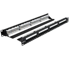 24 port 1U 19inchinch CAT6 Universal Patch Panel Rack Mountable