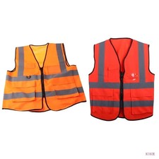 Construction Vests for Men Women Outdoor Works Cycling Walking Sports Fib
