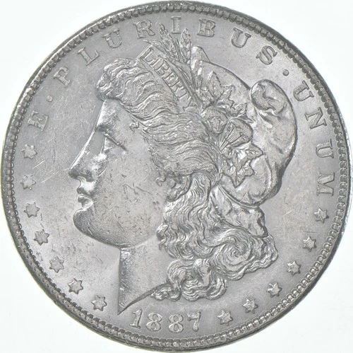AU+ 1887 (P) Morgan Silver Dollar (1 coin) *0348