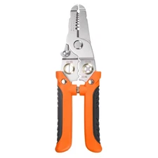 Wire Stripper Professional Wire Crimper Tool with Orange Black PVC Handle