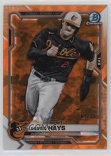 2021 Bowman Chrome Sapphire Edition Orange Refractor 64/75 Austin Hays #32 da9
