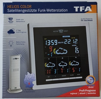 TFA ''HELIOS COLOR'' Satellitengestützte Funk-Wetterstation mit Farbdisplay
