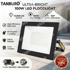 100W LED Floodlight Security Outdoor Garden Flood Light Spotlight Waterproof