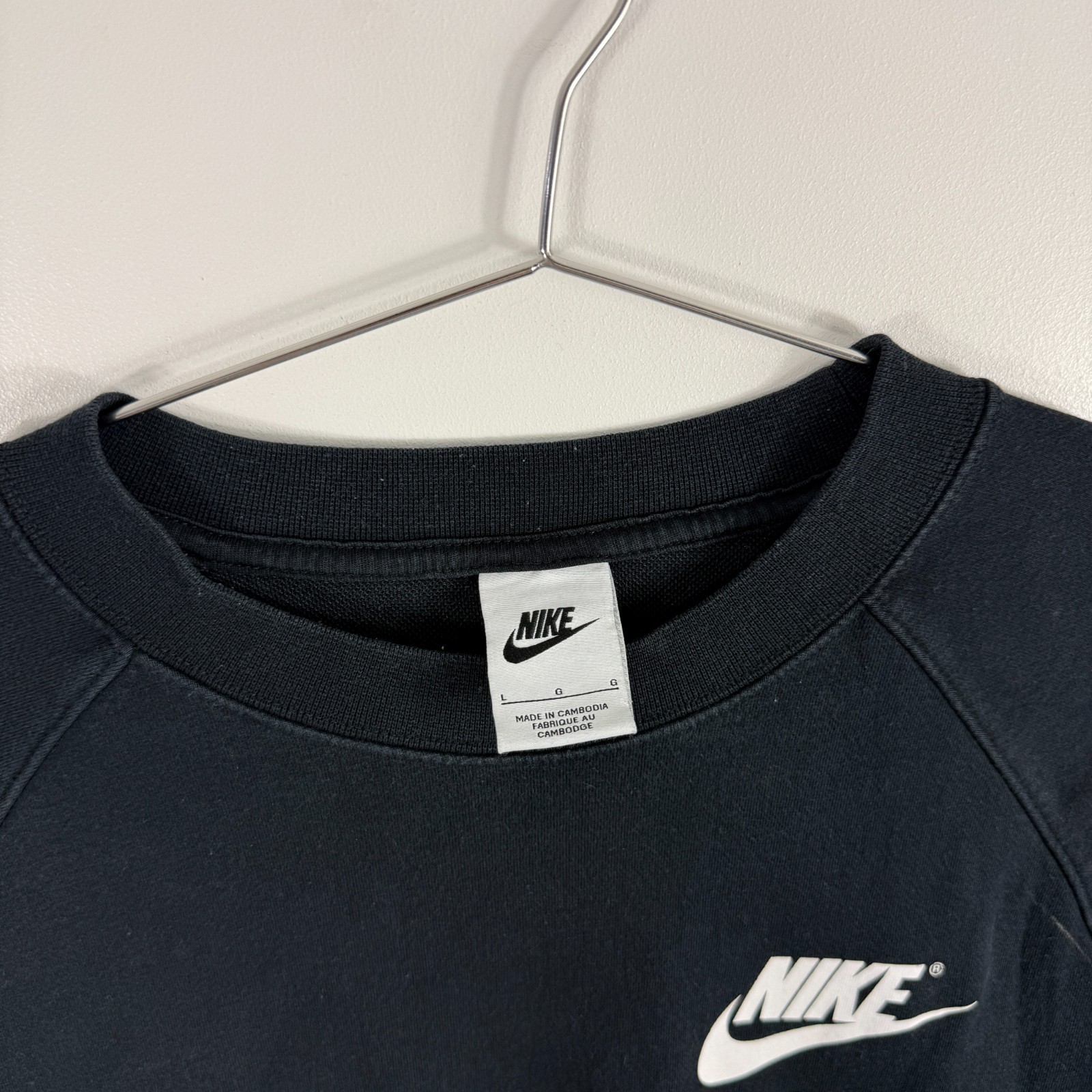 Women's VTG Nike Authorized Personnel Only Black Graphic Size Large Sweatshirt image 7