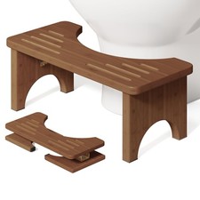 Toilet Stool Poop Stool, Collapsible Squatting Potty for Adults  Kids, Woode...