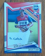 2022 Panini Elite Extra Edition Signatures Jesus Caba #205 Auto