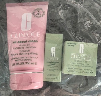 Clinique All about Clean Rinse-off Foaming Cleanser All about Eye wrinkle serum