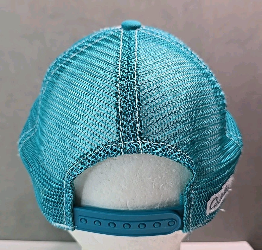 Aztec pattern Bison hat Foam Cabela's turquoise m… - image 3