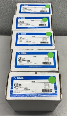 (LOT OF 5) System Sensor LED Horn Strobe - Red P2RLED