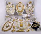 Vintage Jewelry Lot SWAROVSKI CAROLEE TRIFARI MONET NAPIER Gold Tone 45 Pcs