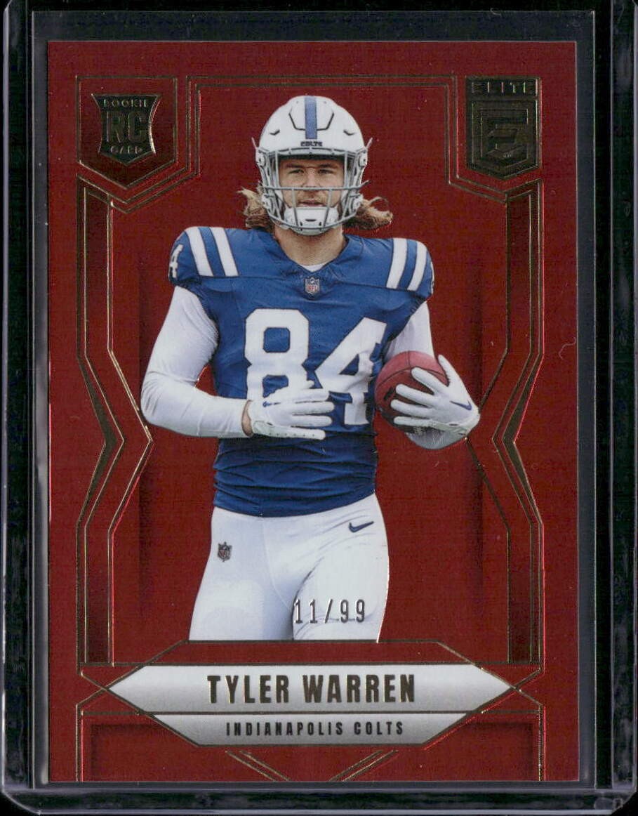 2025 Donruss Elite #119 Tyler Warren Red #/99