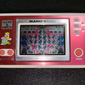 Game & Watch Mario's Cement Factory Widescreen Nintendo Rare Vintage Used Japan
