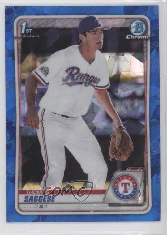 2020 Bowman Chrome Draft Sapphire Edition Thomas Saggese #BD-167 0z1i