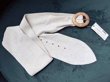 Women's Bone Wide Suede Leather Belt 4" Wide 43" Long New