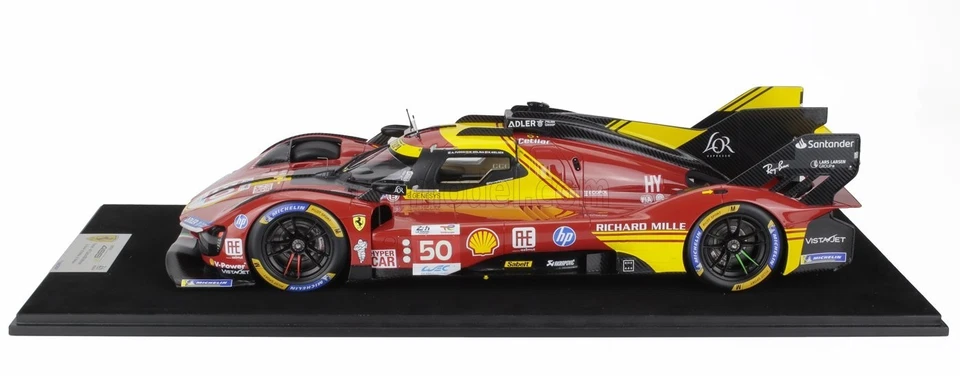 MODELLINO AUTO 1:12 LOOKSMART FERRARI 499P AF CORSE WINNER LE MANS 2024 DIE CAST - Immagine 4 di 4