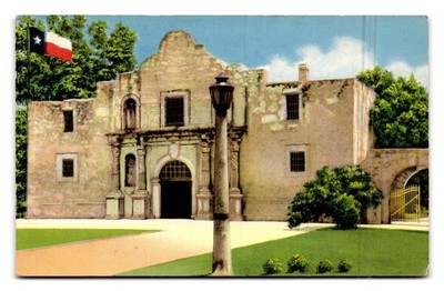 Vintage The Alamo Texas Linen Postcard TK-108 Historic Landmark