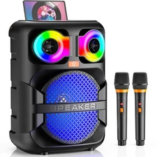 JYX Home Bluetooth Speaker Party Stereo Subwoofers Karaoke Machine With 2 Mics