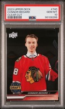 2023 UD CLEAR CUT #740 CONNOR BEDARD PSA 10