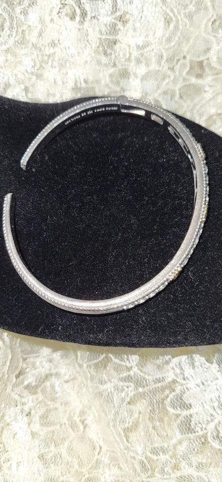  Puño Judith Ripka 14k rosa y oro revestido amarillo y Diamonique tamaño pequeño/mediano Foto 3 de 4