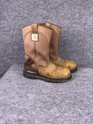 Carhartt Steel Toe Pull On Wellington Work Boots #CWP592 Leather | Men's 10