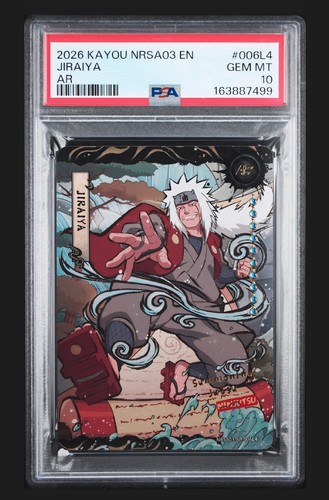 2026 KAYOU NARUTO  NRSA03 JIRAIYA / 777 CHAPTER JIN ENGLISH SERIES 3 AR PSA 10