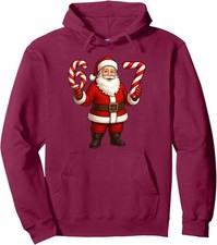 Funny Christmas Santa 67 Candy Cane Santa Claus Unisex Hooded Sweatshirt