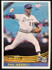 1984 Donruss Phil Niekro, #188, Atlanta Braves, HOF, NM, Free Shipping