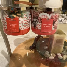2 Goose Creek Candles MERRY BERRY,CHRISTMAS CAKES 14.5 Oz Each 