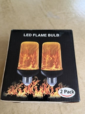 Led Flame Effect Light Bulb4 Modes Flame Lights Bulbs 2 Pack E26 Base Fire - US