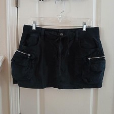 Y2K Style American Eagle Outfitters Black Utility Cargo Mini Skirt 10 Grunge